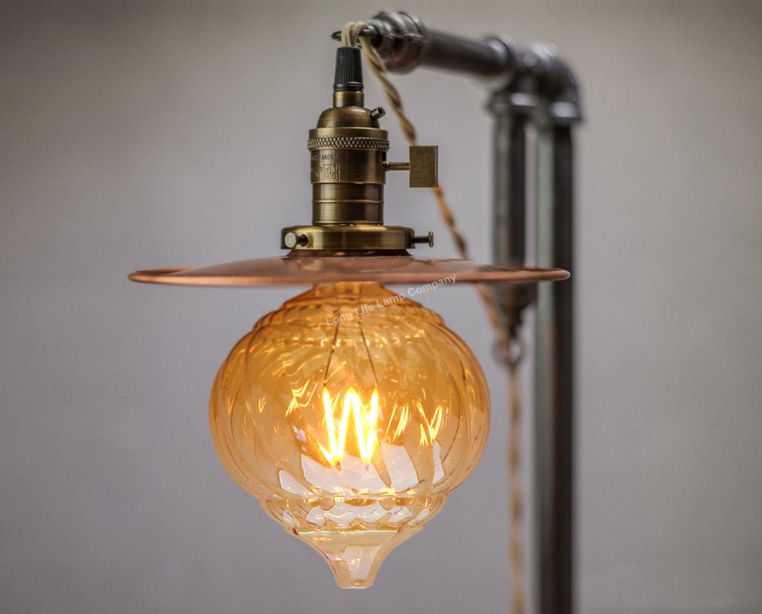 4w LED Extravagant Dome Vintage Light Bulb B22 Swirling Smoked Glass G125 - Energy Light Bulbs - Free delivery on all orders