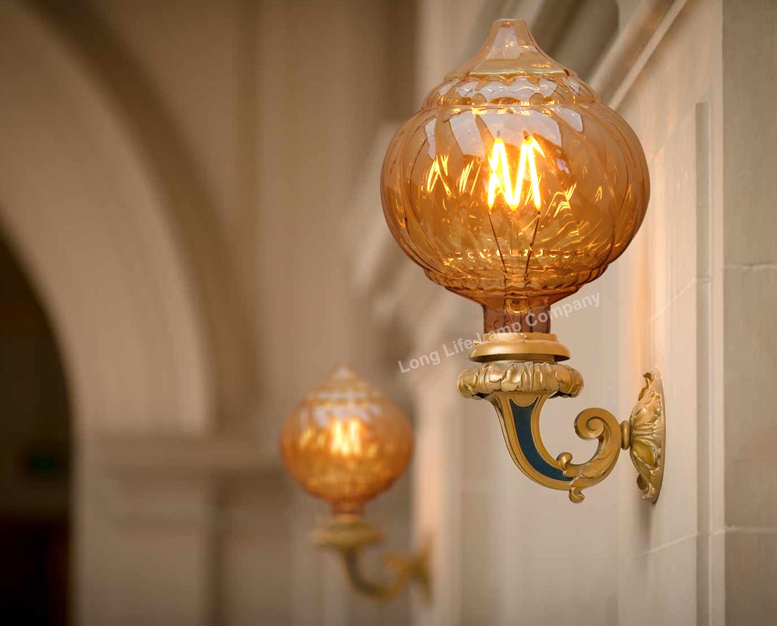 4w LED Extravagant Dome Vintage Light Bulb B22 Swirling Smoked Glass G125 - Energy Light Bulbs - Free delivery on all orders
