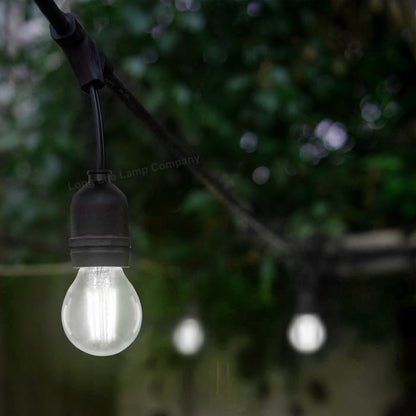 4w LED Filament Golf Ball Light Bulb E14 Cool White Clear Glass Pack Of 2 - Energy Light Bulbs - Free delivery on all orders