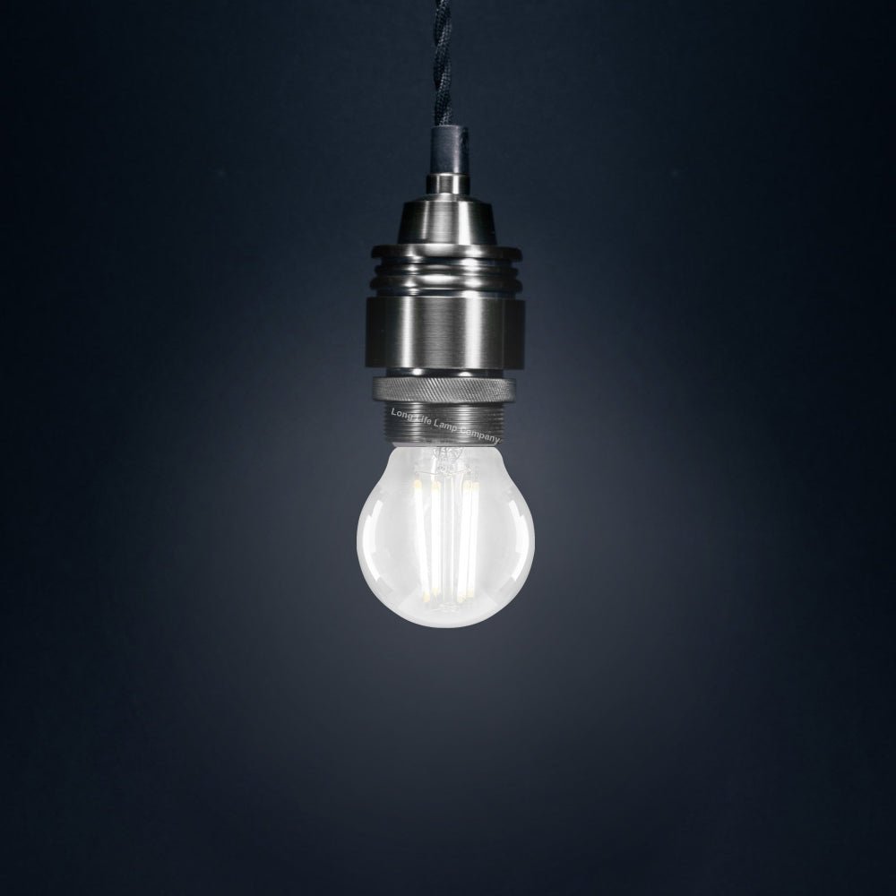 4w LED Filament Golf Ball Light Bulb E27 Cool White Clear Glass Pack of 2 - Energy Light Bulbs - Free delivery on all orders