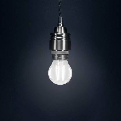 4w LED Filament Golf Ball Light Bulb E27 Cool White Clear Glass Pack of 2 - Energy Light Bulbs - Free delivery on all orders