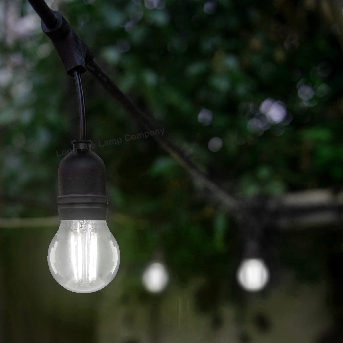 4w LED Filament Golf Ball Light Bulb E27 Cool White Clear Glass Pack of 2 - Energy Light Bulbs - Free delivery on all orders