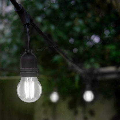 4w LED Filament Golf Ball Light Bulb E27 Cool White Clear Glass Pack of 2 - Energy Light Bulbs - Free delivery on all orders