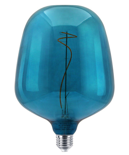 4w LED Glass Decorative Inverted Vase Filament Light Bulb Blue E27 2200K - Energy Light Bulbs - Free delivery on all orders