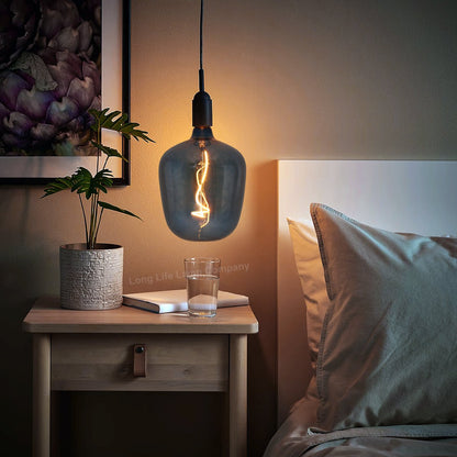 4w LED Glass Decorative Inverted Vase Filament Light Bulb Blue E27 2200K - Energy Light Bulbs - Free delivery on all orders