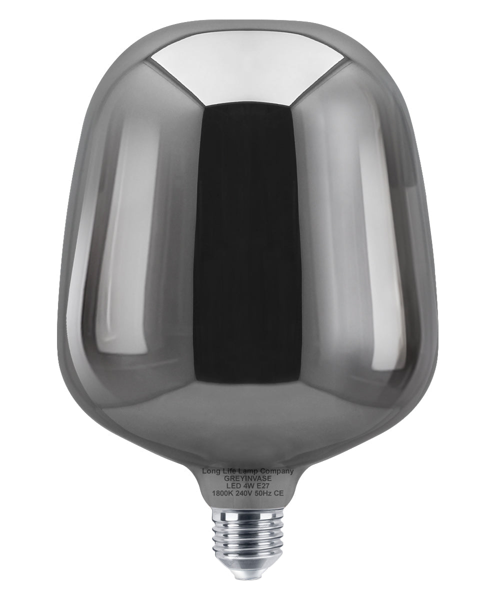4w LED Glass Decorative Inverted Vase Filament Light Bulb Grey E27 1800K - Energy Light Bulbs - Free delivery on all orders