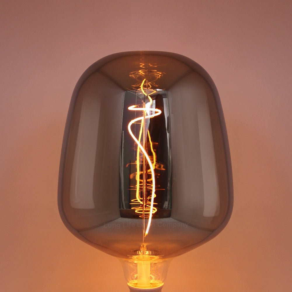 4w LED Glass Decorative Inverted Vase Filament Light Bulb Grey E27 1800K - Energy Light Bulbs - Free delivery on all orders