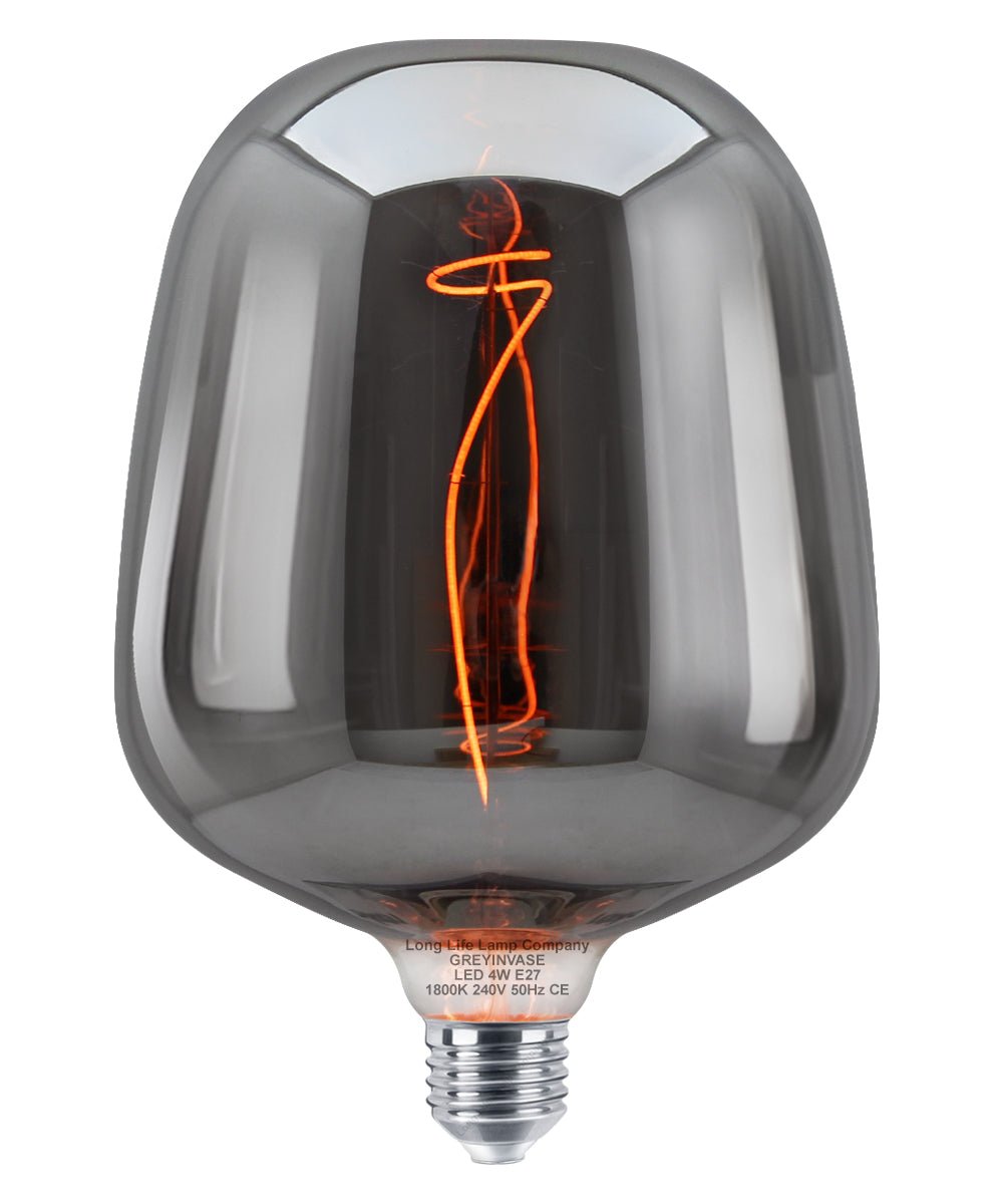 4w LED Glass Decorative Inverted Vase Filament Light Bulb Grey E27 1800K - Energy Light Bulbs - Free delivery on all orders