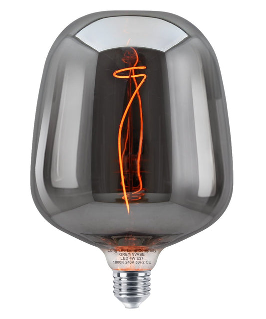 4w LED Glass Decorative Inverted Vase Filament Light Bulb Grey E27 1800K - Energy Light Bulbs - Free delivery on all orders