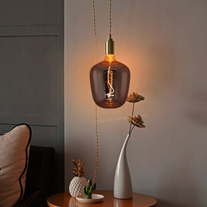 4w LED Glass Decorative Inverted Vase Filament Light Bulb Grey E27 1800K - Energy Light Bulbs - Free delivery on all orders