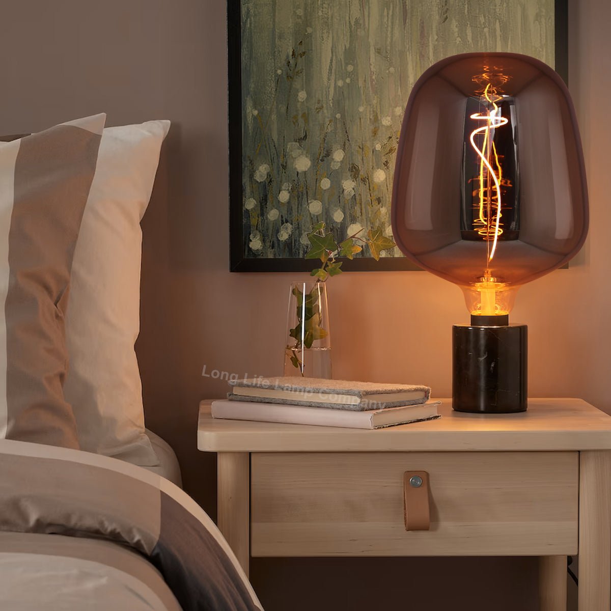 4w LED Glass Decorative Inverted Vase Filament Light Bulb Grey E27 1800K - Energy Light Bulbs - Free delivery on all orders