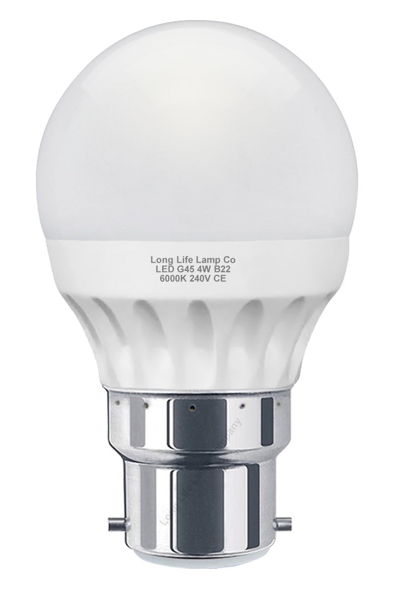 4w LED Golf Ball Light Bulb Cool White B22, E27, E14 - Energy Light Bulbs - Free delivery on all orders