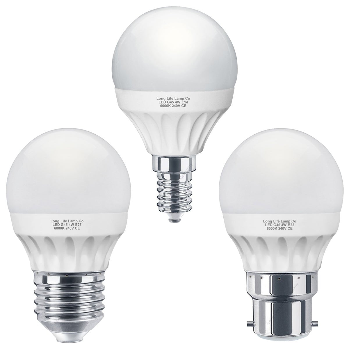 4w LED Golf Ball Light Bulb Cool White B22, E27, E14 - Energy Light Bulbs - Free delivery on all orders