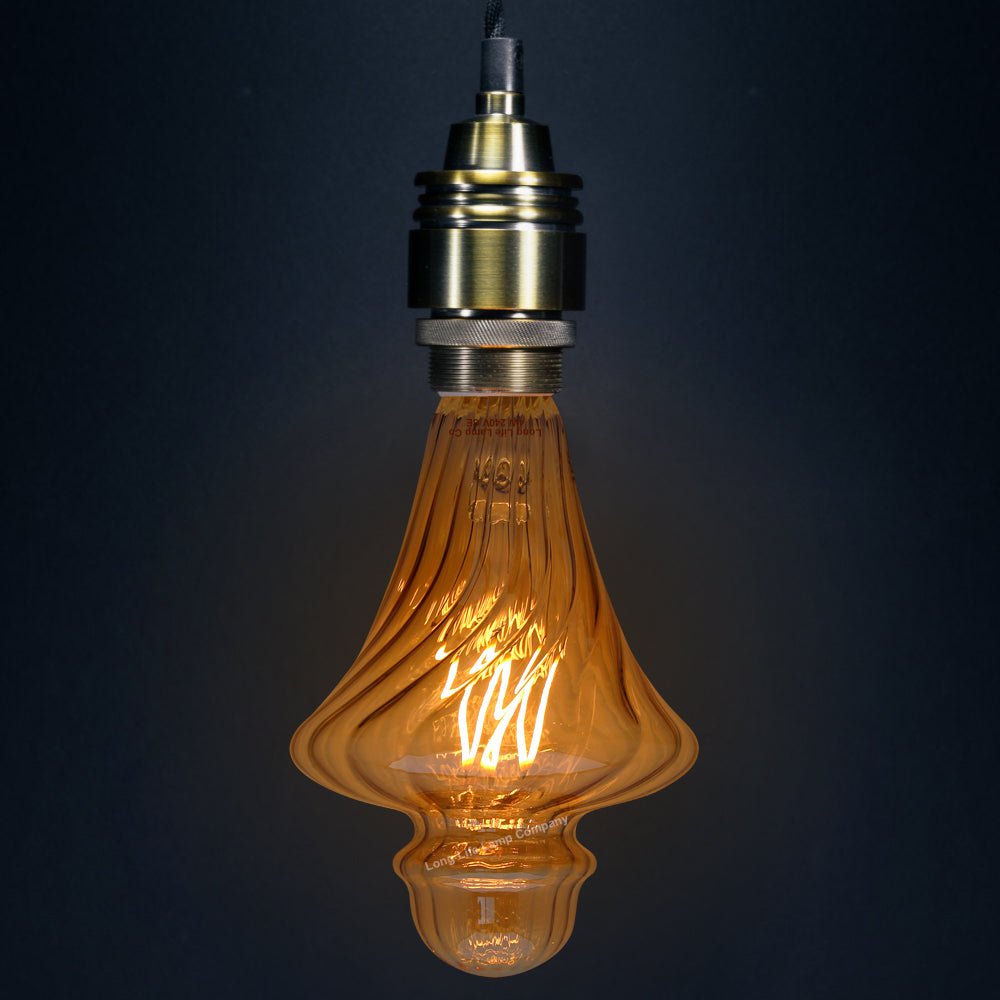 4w LED Imperial Vintage Filament Light Bulb E27 Swirling Gold Glass - Energy Light Bulbs - Free delivery on all orders
