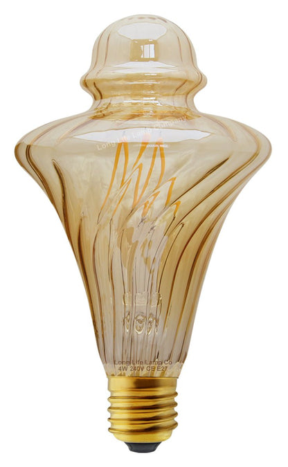4w LED Imperial Vintage Filament Light Bulb E27 Swirling Gold Glass - Energy Light Bulbs - Free delivery on all orders