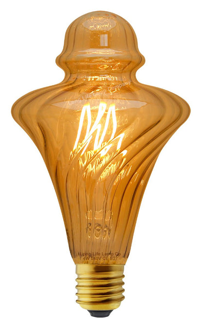 4w LED Imperial Vintage Filament Light Bulb E27 Swirling Gold Glass - Energy Light Bulbs - Free delivery on all orders