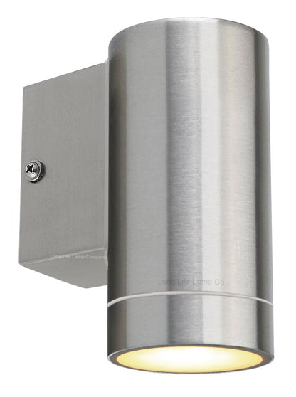 4w LED Single Stainless Steel Wall Light - Energy Light Bulbs - Free delivery on all orders