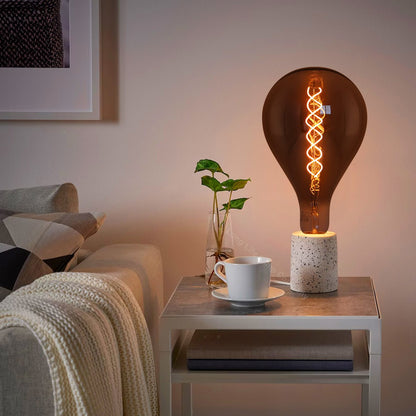 4w LED Vintage Filament Bulb Smoked Glass Tear Drop Classic Edison Coil Light Bulb E27 - Energy Light Bulbs - Free delivery on all orders