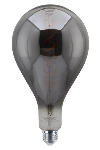4w LED Vintage Filament Bulb Smoked Glass Tear Drop Classic Edison Coil Light Bulb E27 - Energy Light Bulbs - Free delivery on all orders