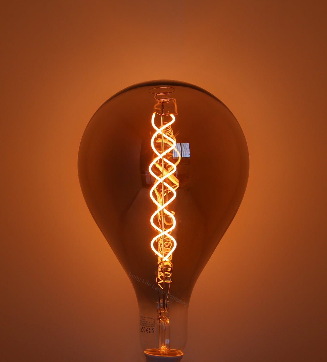 4w LED Vintage Filament Bulb Smoked Glass Tear Drop Classic Edison Coil Light Bulb E27 - Energy Light Bulbs - Free delivery on all orders
