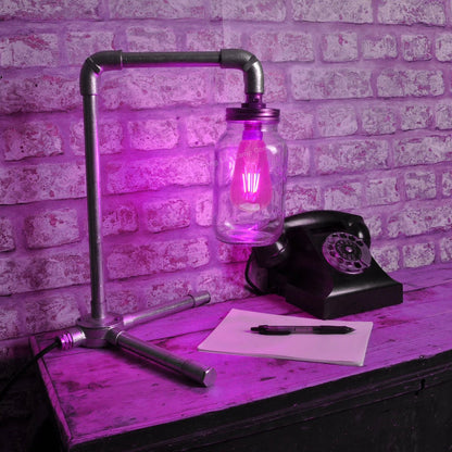 4w Purple LED Vintage Filament Light B22 Clear Glass ST58 Ambient Lighting - Energy Light Bulbs - Free delivery on all orders