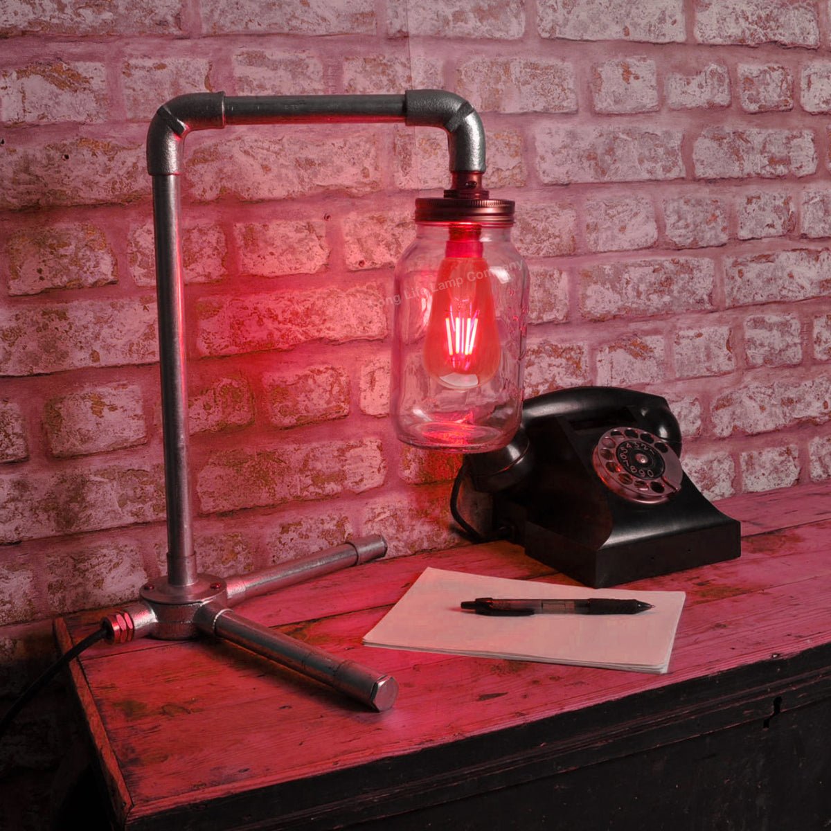 4w Red LED Vintage Filament Light Bulb B22 Clear Glass ST58 Ambient Lighting - Energy Light Bulbs - Free delivery on all orders