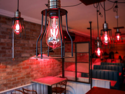4w Red LED Vintage Filament Light Bulb E27 Clear Glass ST58 Ambient Lighting - Energy Light Bulbs - Free delivery on all orders