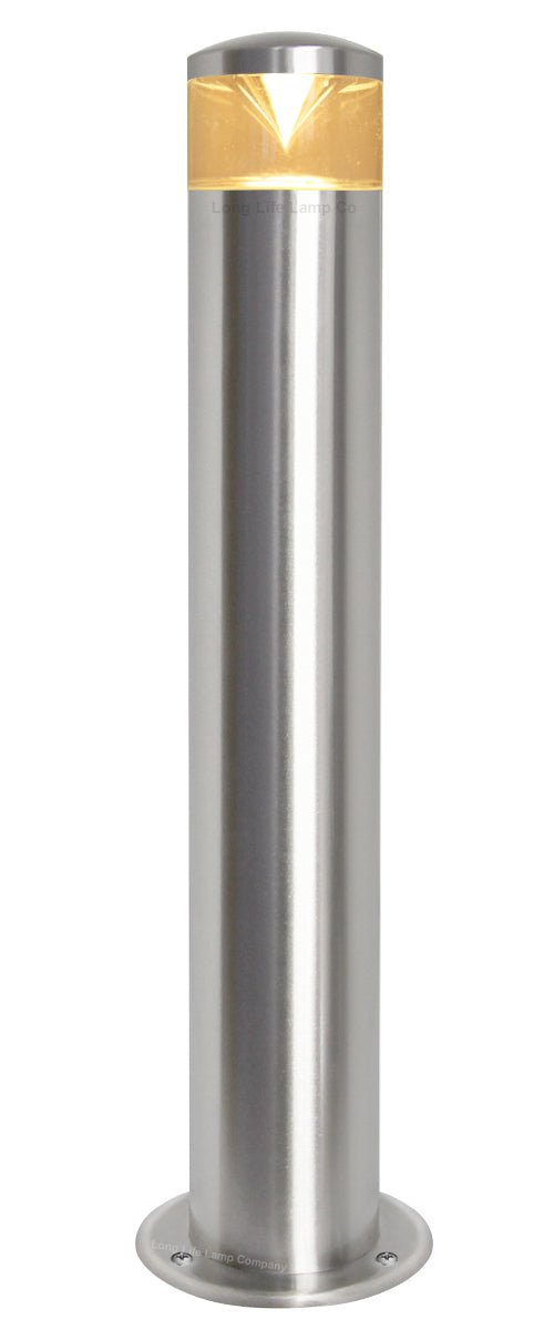 4w Warm White Modern LED Bollard Post Light Stainless Steel - Energy Light Bulbs - Free delivery on all orders