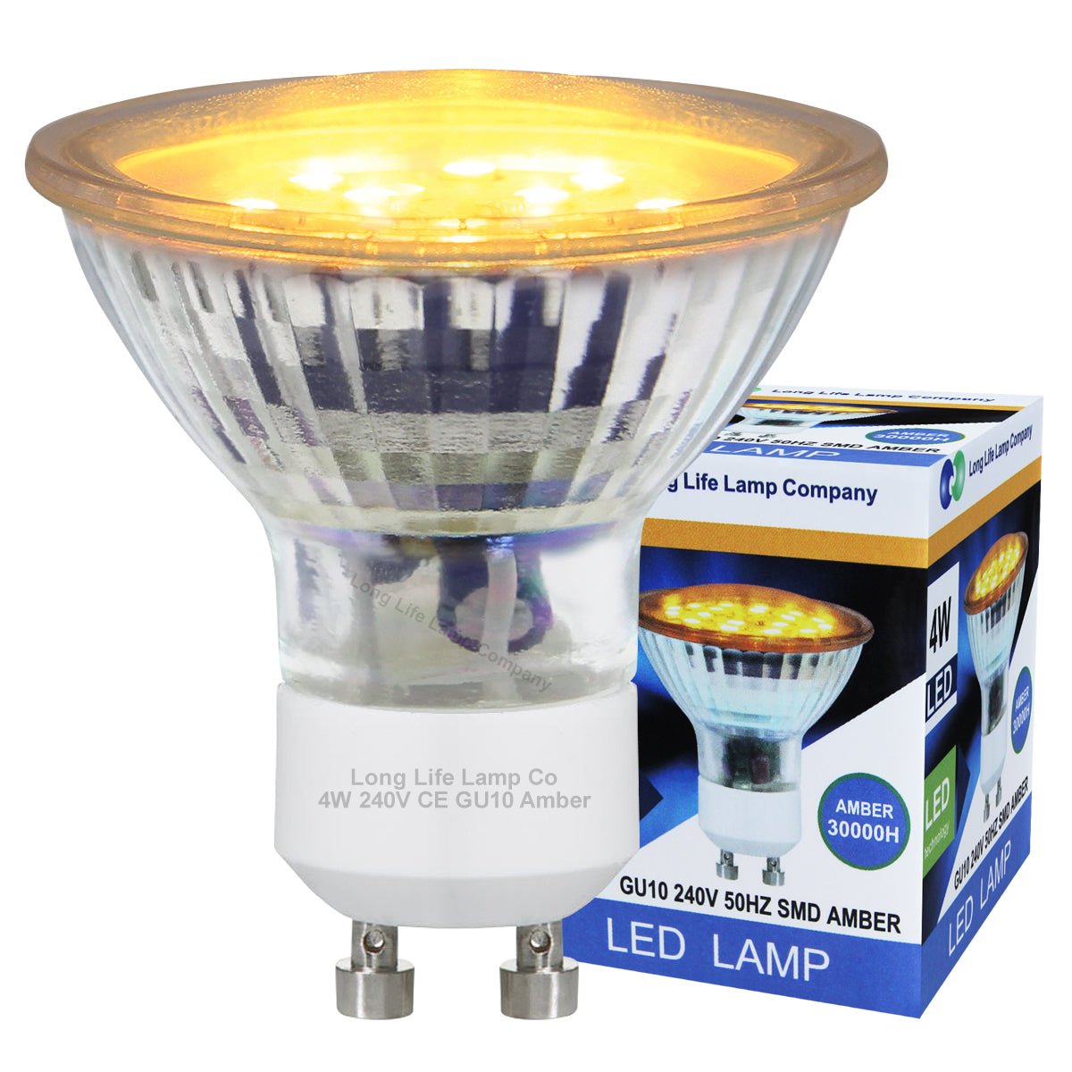 4w Yellow GU10 LED Colour Light Bulb - Energy Light Bulbs - Free delivery on all orders