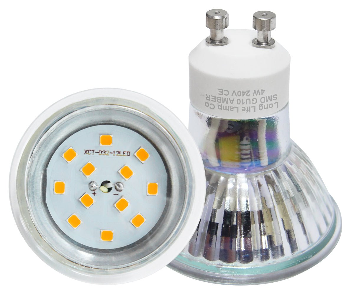 4w Yellow GU10 LED Colour Light Bulb - Energy Light Bulbs - Free delivery on all orders