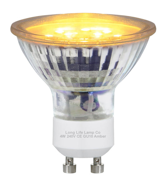 4w Yellow GU10 LED Colour Light Bulb - Energy Light Bulbs - Free delivery on all orders