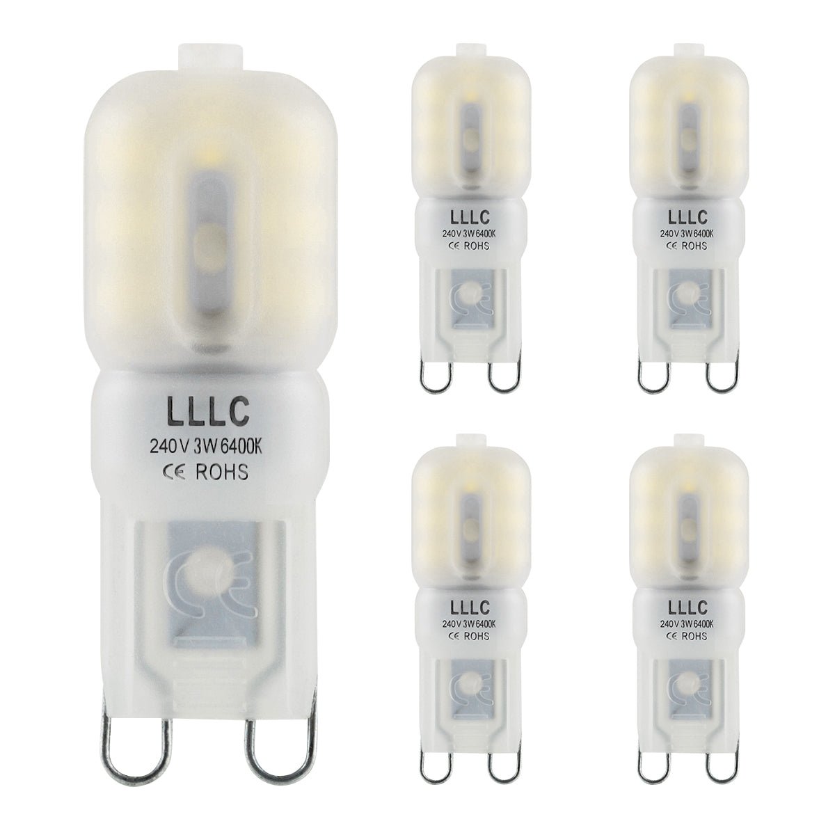 5 Pack 3W G9 LED Bulbs Cool White 30W Equivalent - Energy Light Bulbs - Free delivery on all orders