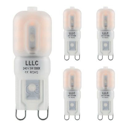 5 Pack 3W G9 LED Bulbs Warm White 30W Equivalent - Energy Light Bulbs - Free delivery on all orders