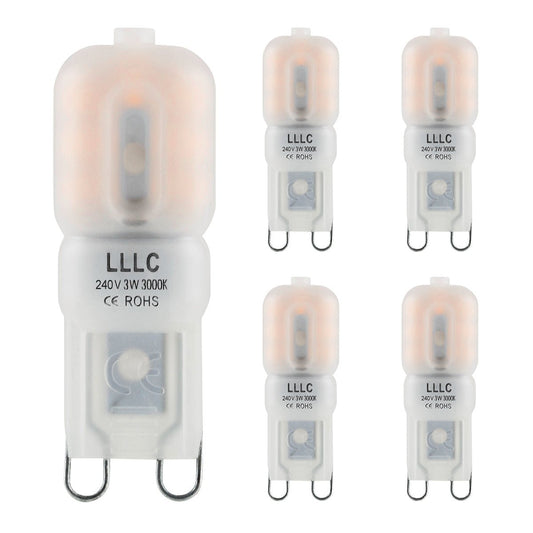5 Pack 3W G9 LED Bulbs Warm White 30W Equivalent - Energy Light Bulbs - Free delivery on all orders