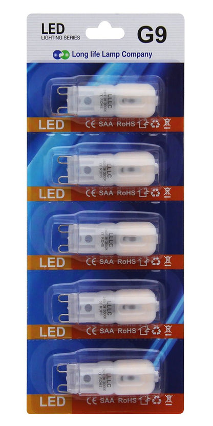 5 Pack 3W G9 LED Bulbs Warm White 30W Equivalent - Energy Light Bulbs - Free delivery on all orders