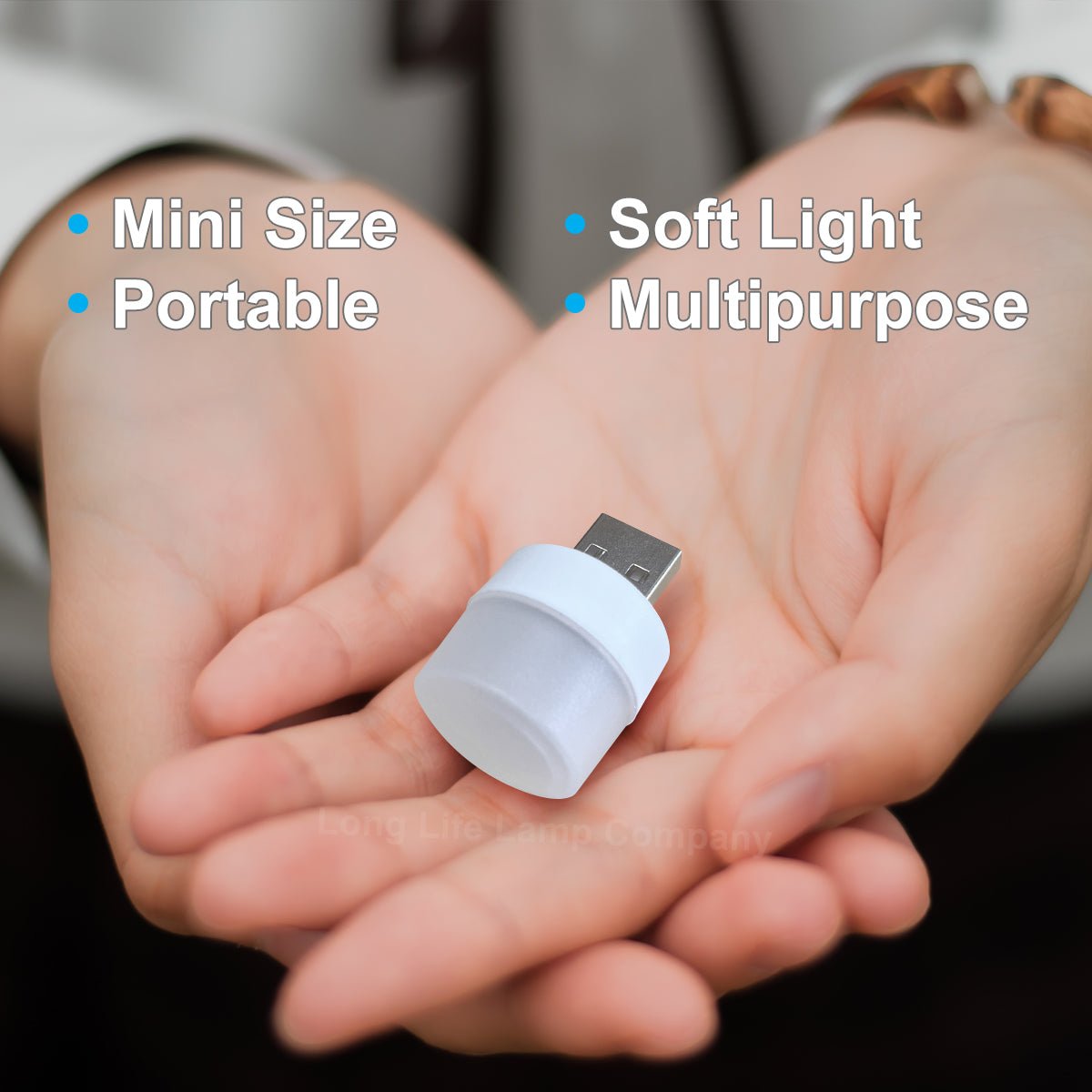 5 Pack - Mini USB Light 1w LED Night Light Cool White Bright Glow Lamp - Energy Light Bulbs - Free delivery on all orders