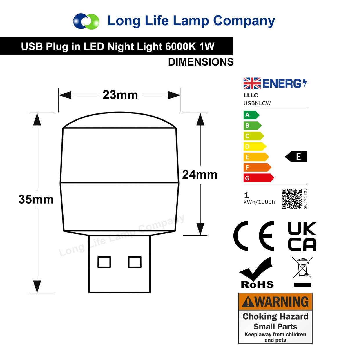 5 Pack - Mini USB Light 1w LED Night Light Cool White Bright Glow Lamp - Energy Light Bulbs - Free delivery on all orders