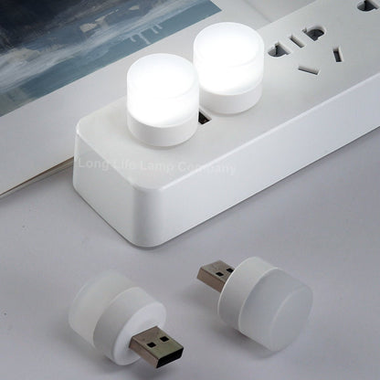 5 Pack - Mini USB Light 1w LED Night Light Cool White Bright Glow Lamp - Energy Light Bulbs - Free delivery on all orders