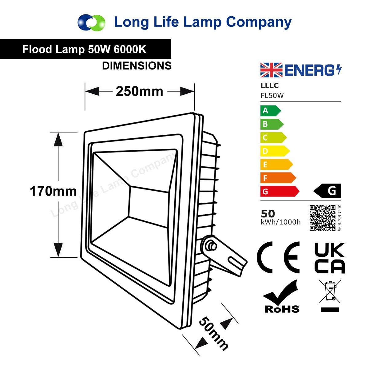50w , 100w Energy Saving LED Floodlight Super Bright Slim Robust Design - Energy Light Bulbs - Free delivery on all orders