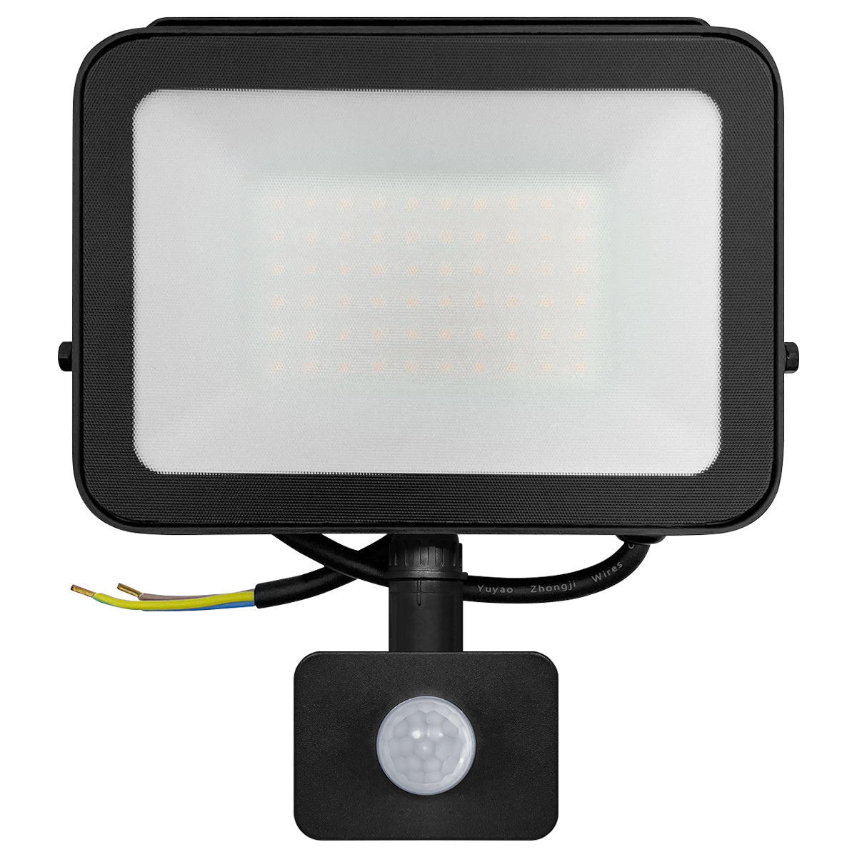 50W LED Floodlight Black Natural White 4000K with Detachable PIR Sensor - Energy Light Bulbs - Free delivery on all orders