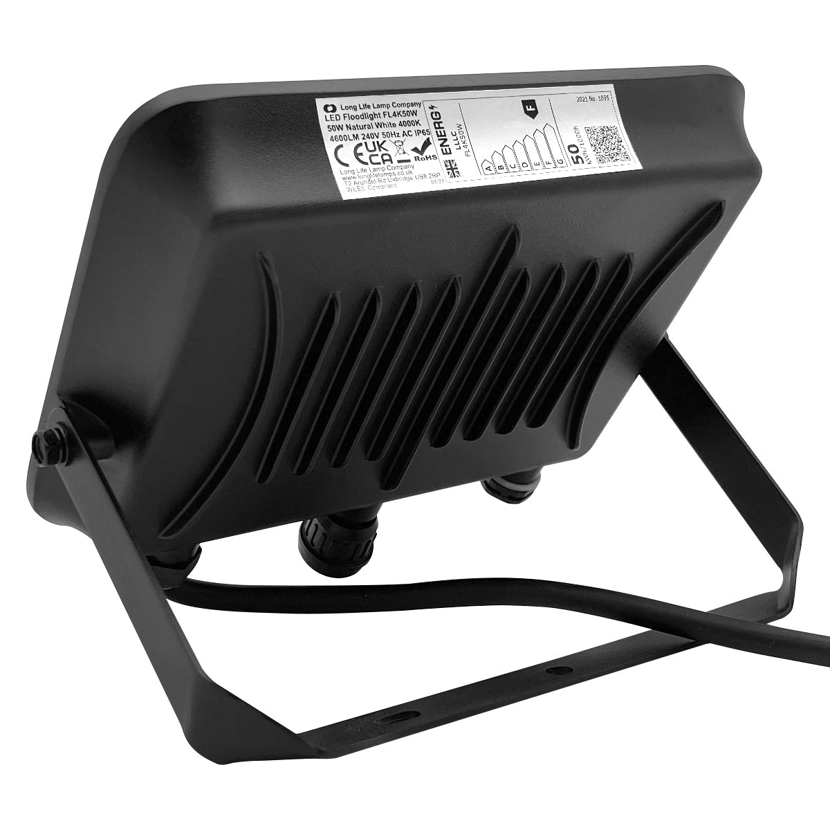 50W LED Floodlight Black Natural White 4000K with Detachable PIR Sensor - Energy Light Bulbs - Free delivery on all orders