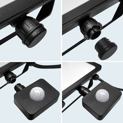 50W LED Floodlight Black Natural White 4000K with Detachable PIR Sensor - Energy Light Bulbs - Free delivery on all orders