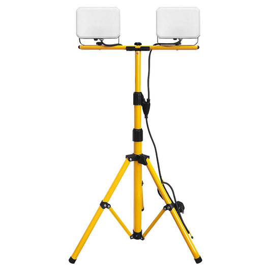 50W LED Twin Floodlight Tripod Stand Job Site IP65 6500K - Energy Light Bulbs - Free delivery on all orders