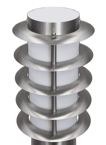 Modern Outdoor Bollard Light Stainless Steel Opaque Diffuser - Energy Light Bulbs - Free delivery on all orders