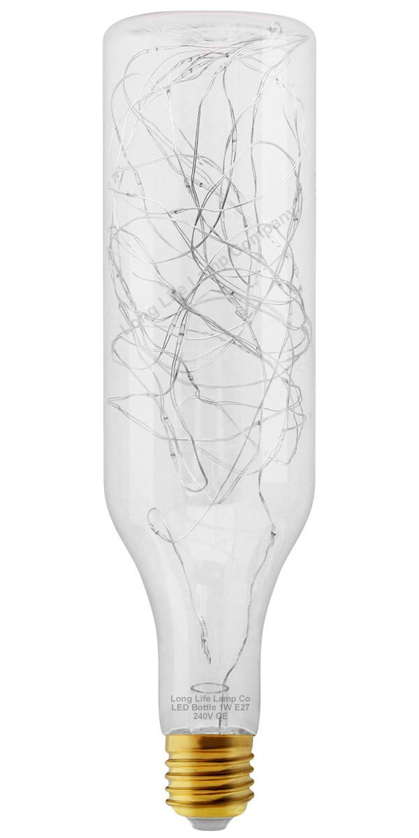 1W LED Blue Bottle Fairy Bulb E27 Decorative Glass Lamp - Free delivery on all orders