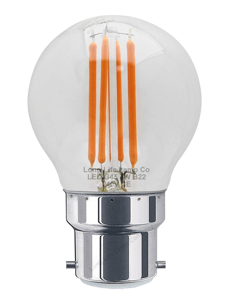 4w LED Golf Ball Purple Light Bulb B22 Clear Glass