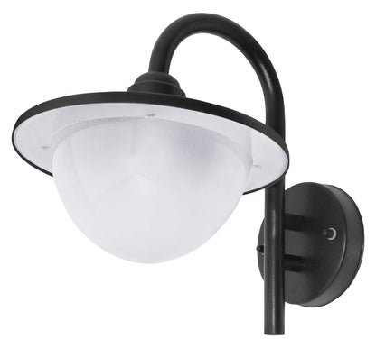7W LED Outdoor Wall Light Lantern E27 Cool White IP44 Black - Free delivery on all orders