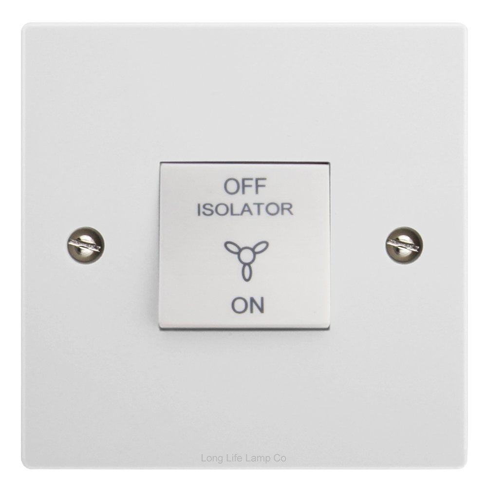 White Fan Isolator Switch 10A 3 Pole A311