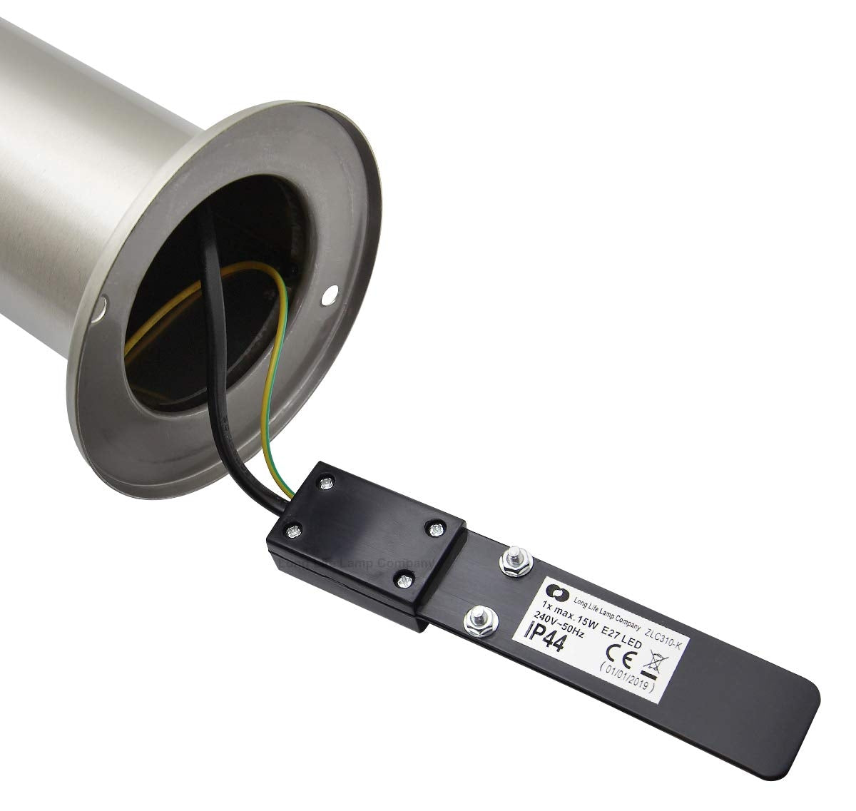 Modern LED Bollard Light Stainless ZLC310K with Warm White 5w E27 Clear Candle - Free delivery on all orders