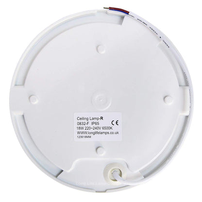 18w Round LED Flush Mount Light IP65 6500k Bright Daylight - Free delivery on all orders